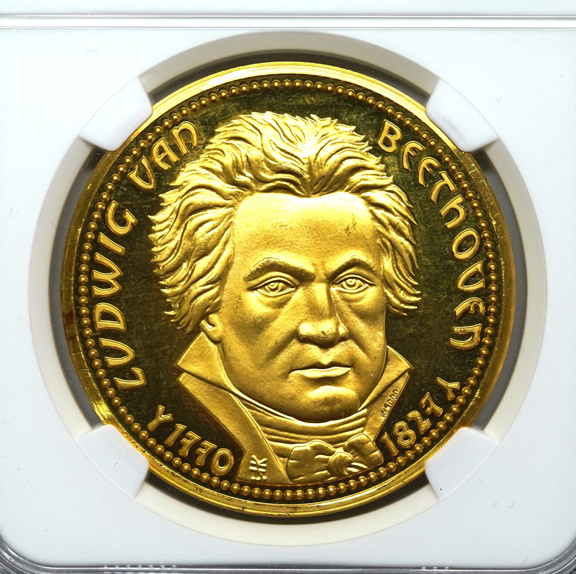 ドイツ ベートーベン生誕200周年記念銀貨 1970年 10マルク銀貨 1枚 1970年 ベートーベン 生誕200年記念 ボン都市景観 10ダカット
